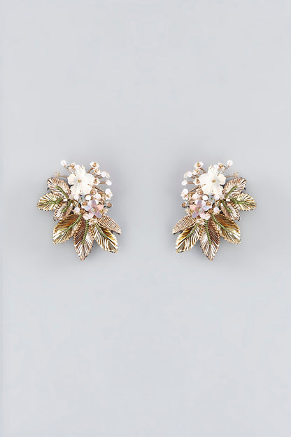 Mukaish & Zardosi Embroidered Stud Earrings