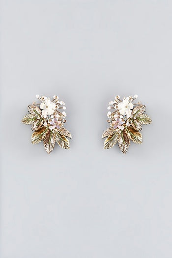 Mukaish & Zardosi Embroidered Stud Earrings
