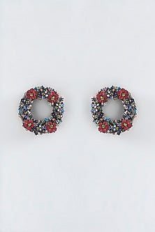 Mukaish & Zardosi Embroidered Stud Earrings