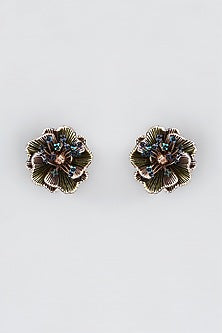 Mukaish & Zardosi Embroidered Stud Earrings