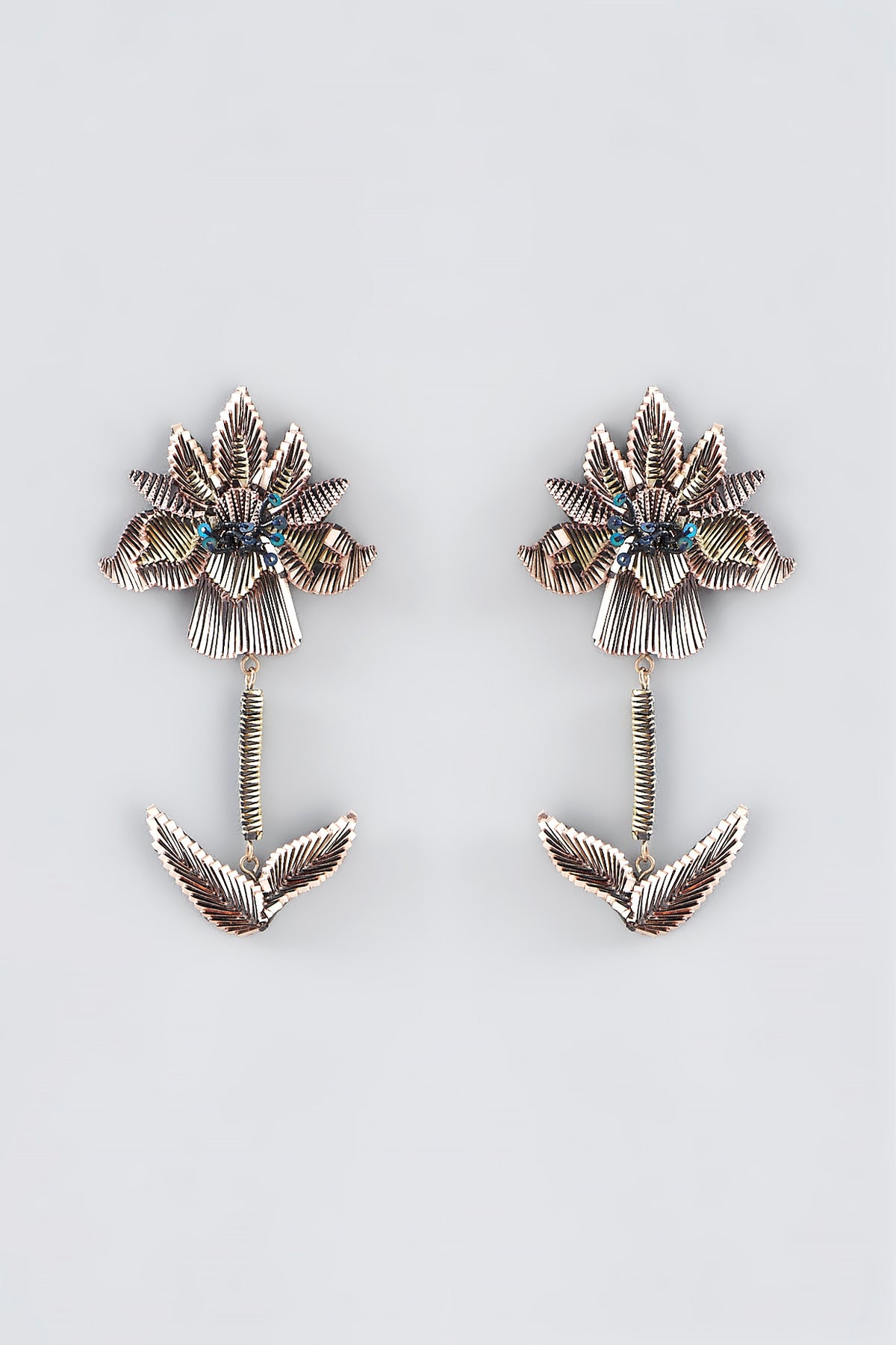 Mukaish & Zardosi Embroidered Dangler Earrings