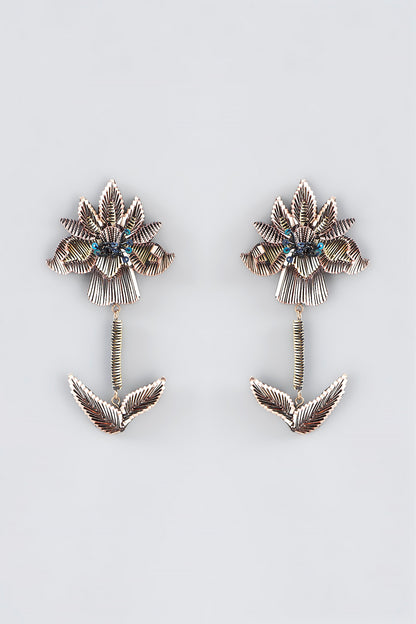 Mukaish & Zardosi Embroidered Dangler Earrings