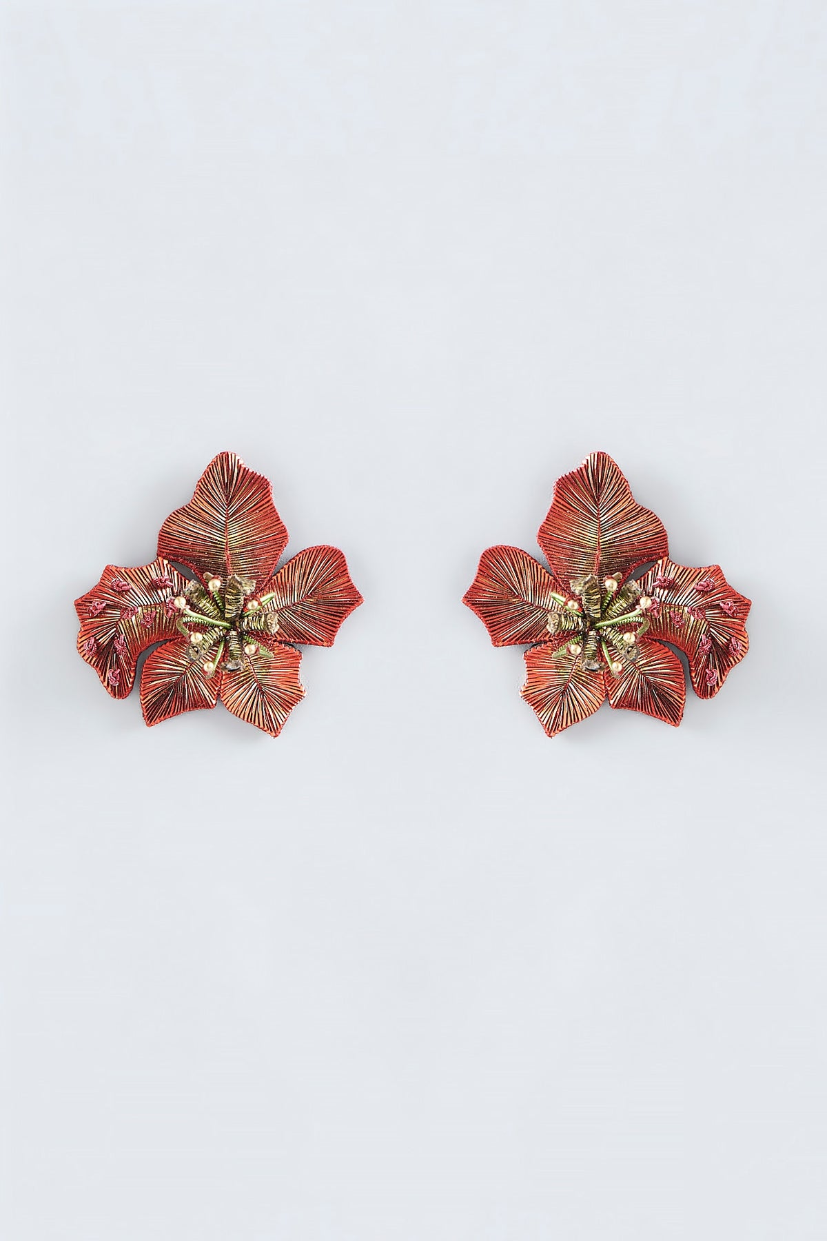 Mukaish & Zardosi Embroidered Stud Earrings