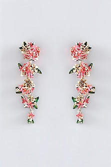 Multi-Colored Hand Embroidered Dangler Earrings