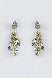 Multi-Colored Hand Embroidered Dangler Earrings