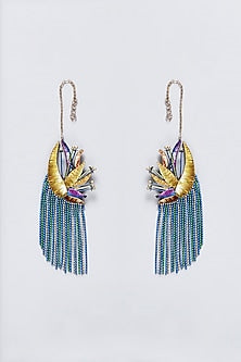 Multi-Colored Hand Embroidered Dangler Earrings