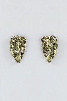 Multi-Colored Hand Embroidered Stud Earrings