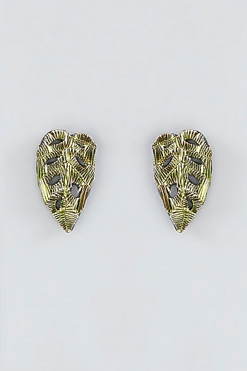Multi-Colored Hand Embroidered Stud Earrings