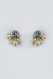 Multi-Colored Hand Embroidered Stud Earrings