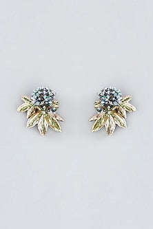 Multi-Colored Hand Embroidered Stud Earrings