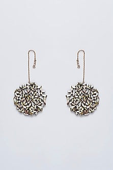Multi-Colored Hand Embroidered Stud Earrings