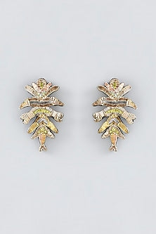 Multi-Colored Hand Embroidered Stud Earrings