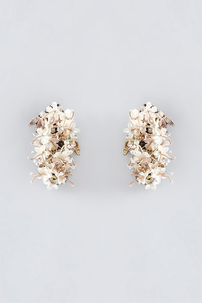 Multi-Colored Hand Embroidered Stud Earrings