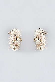 Multi-Colored Hand Embroidered Stud Earrings