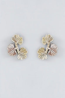 Multi-Colored Hand Embroidered Stud Earrings