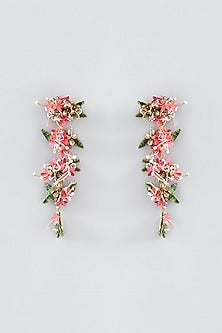 Multi-Colored Hand Embroidered Dangler Earrings