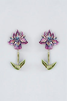 Multi-Colored Hand Embroidered Dangler Earrings