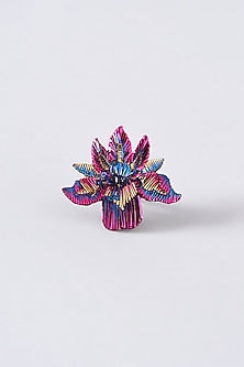Multi-Colored Hand Embroidered Stud Earrings