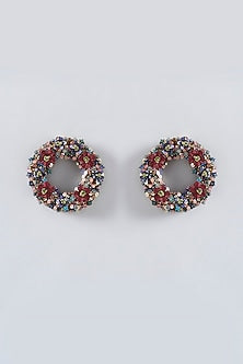 Mukaish & Zardosi Embroidered Stud Earrings