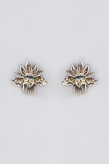 Mukaish & Zardosi Embroidered Stud Earrings
