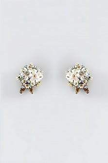 Mukaish & Zardosi Embroidered Stud Earrings