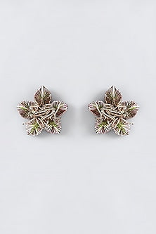 Mukaish & Zardosi Embroidered Stud Earrings