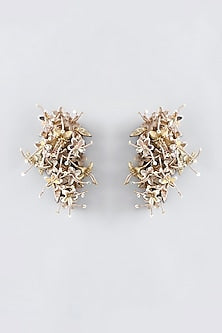 Mukaish & Zardosi Embroidered Bunch Stud Earrings