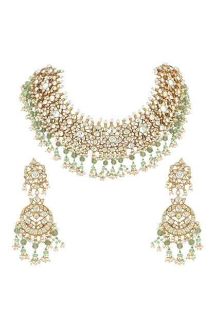 Kundan Embellished Necklace Set 