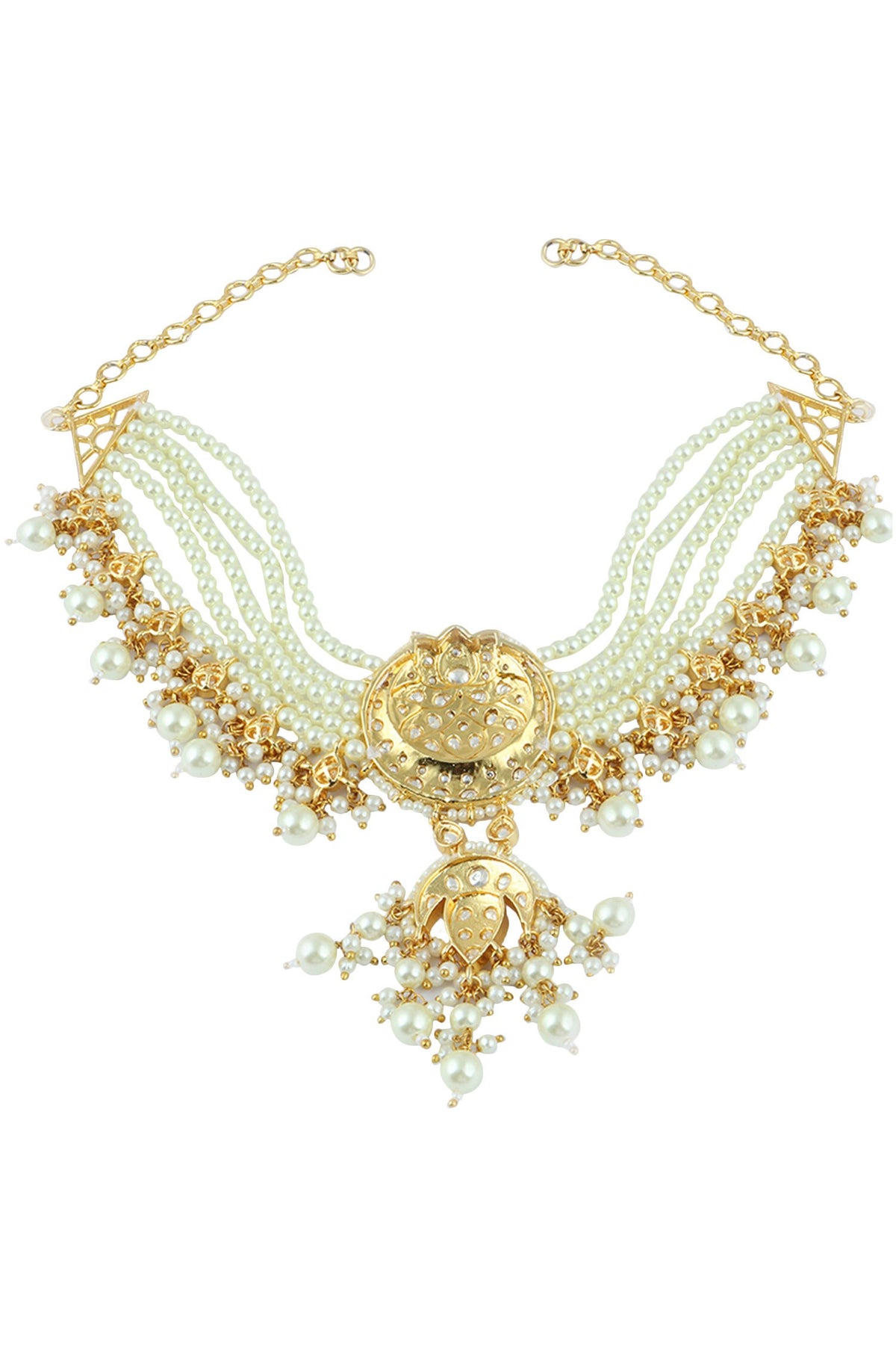 Polki Embellished Choker Necklace Set 