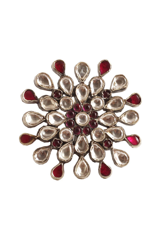 Handmade Kundan Floral Ring 