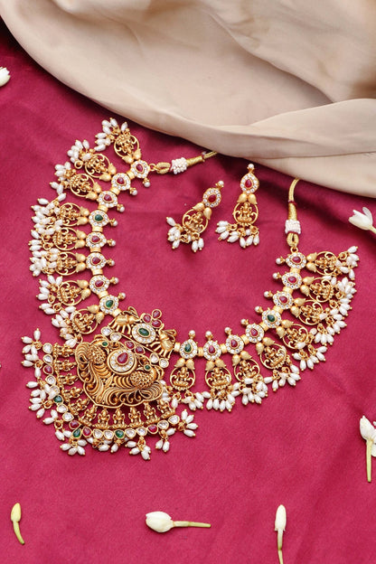 Gold Temple Jewellery Set 