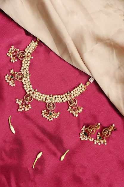 Gold Temple Jewellery Set 