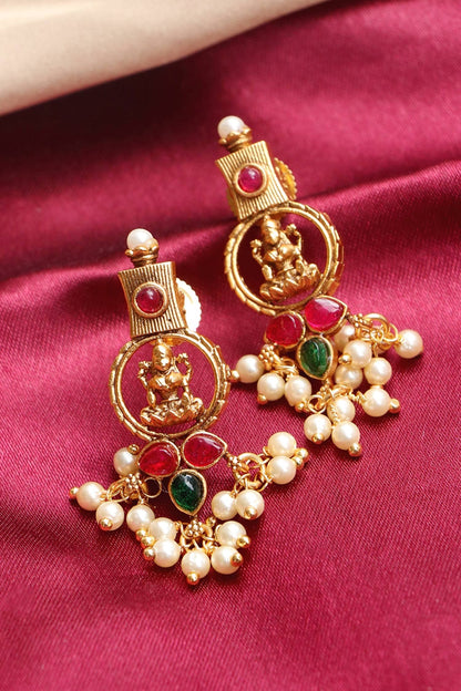 Gold Temple Jewellery Set 