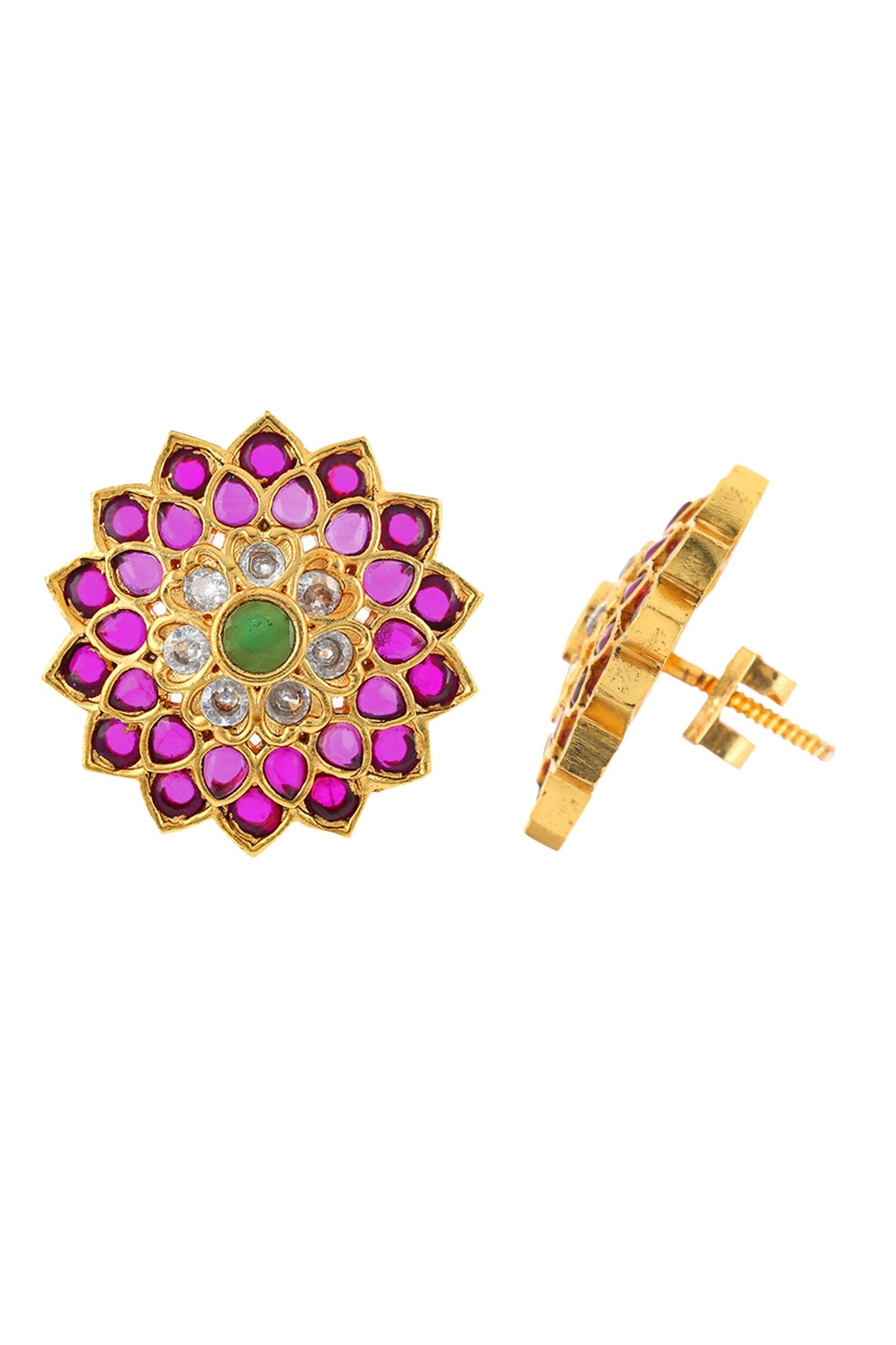 Stone Embellished Stud Earrings 