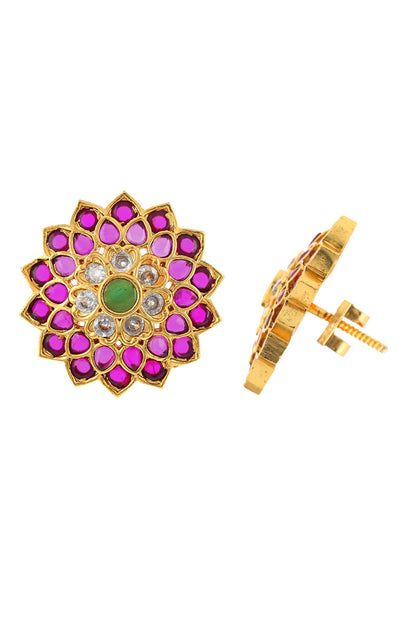 Stone Embellished Stud Earrings 