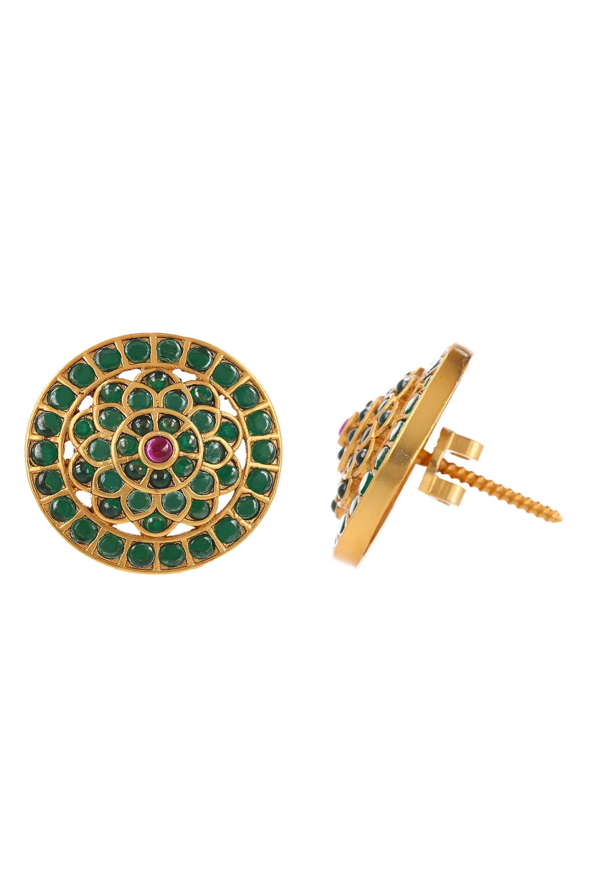 Stone Embellished Stud Earrings 