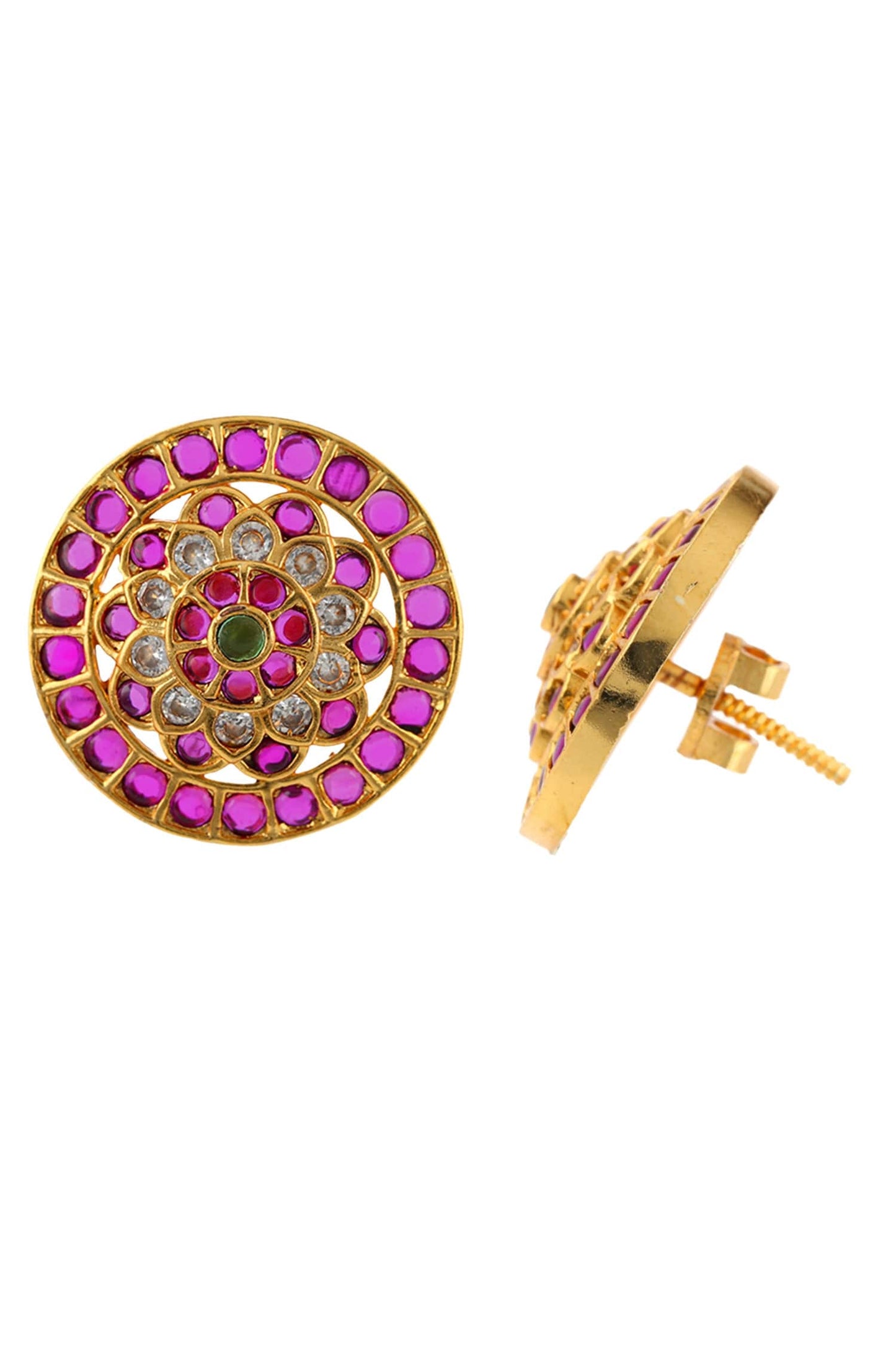Stone Embellished Stud Earrings 