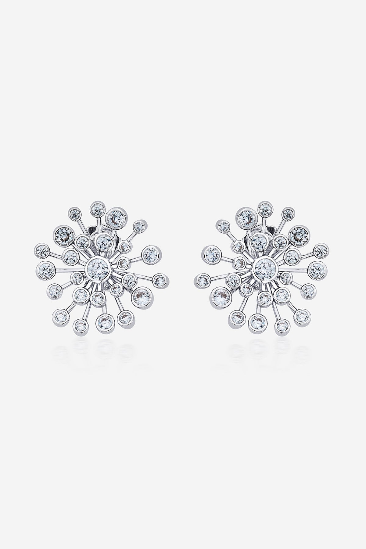 Gold Plated Synthetic Stone Stud Earrings