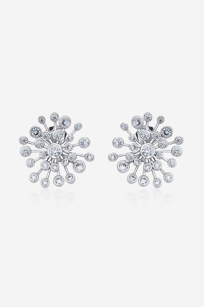Gold Plated Synthetic Stone Stud Earrings