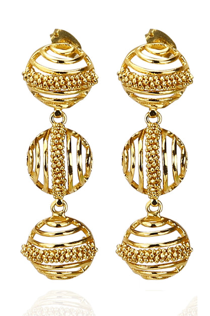Circular Pattern Hand Knotted Earrings 