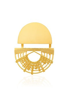 Gold Plated Geometric Shape Statement Ring