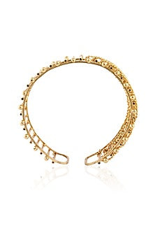 Gold Plated Dynamic Open Cuff Bracelet