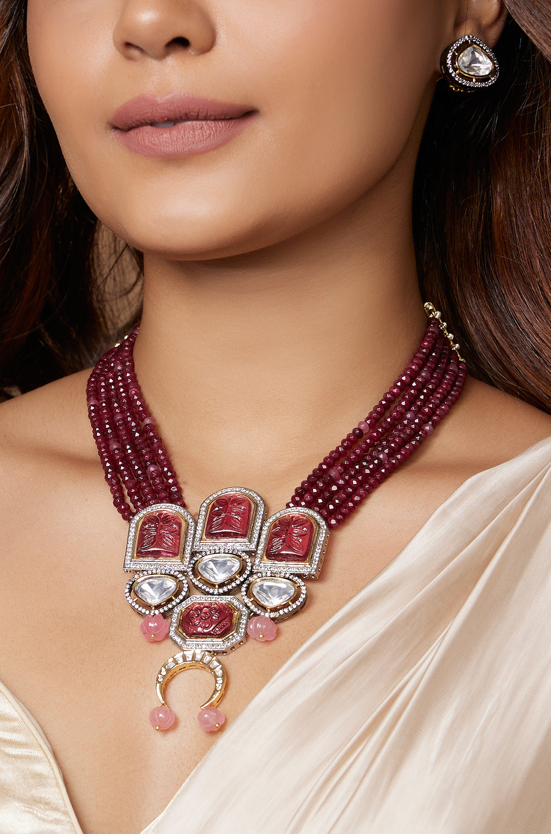 Royal Red Antqiue Necklace Set