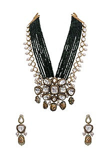 Gold Finish Meenakari Choker Necklace Set