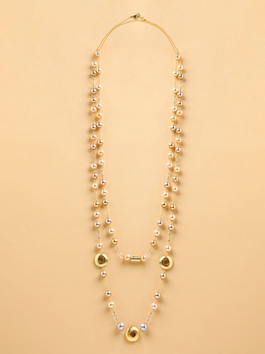 Gold Pearl Beaded  Sautoir