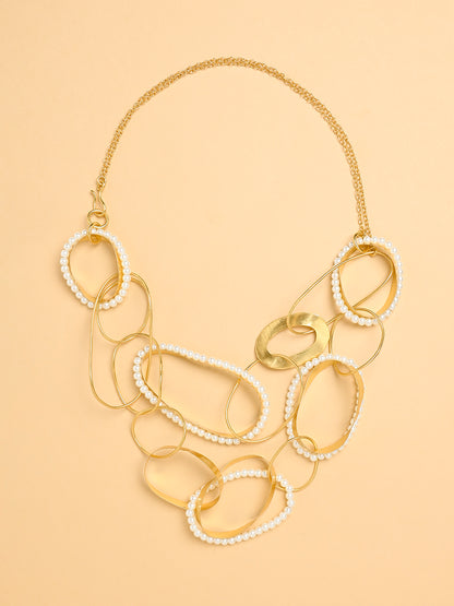 Infinity Loop Pearl Necklace