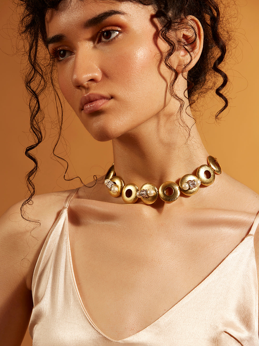 Golden Circlets Mini Choker