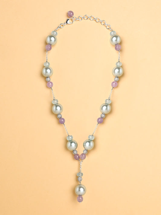 Sky Pearl Lariat Necklace