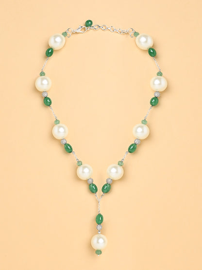 Garden Pearl Lariat Necklace