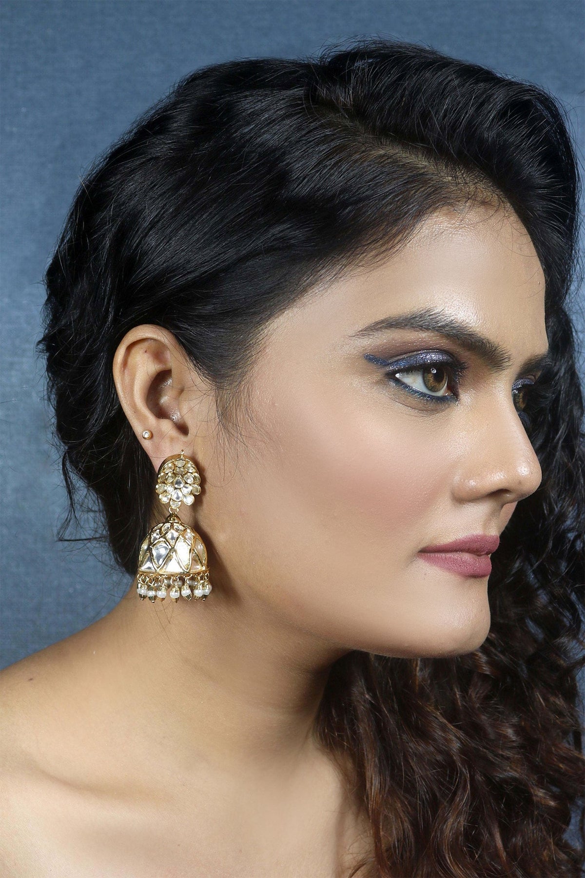 Pachi Jadtar Jhumkas 